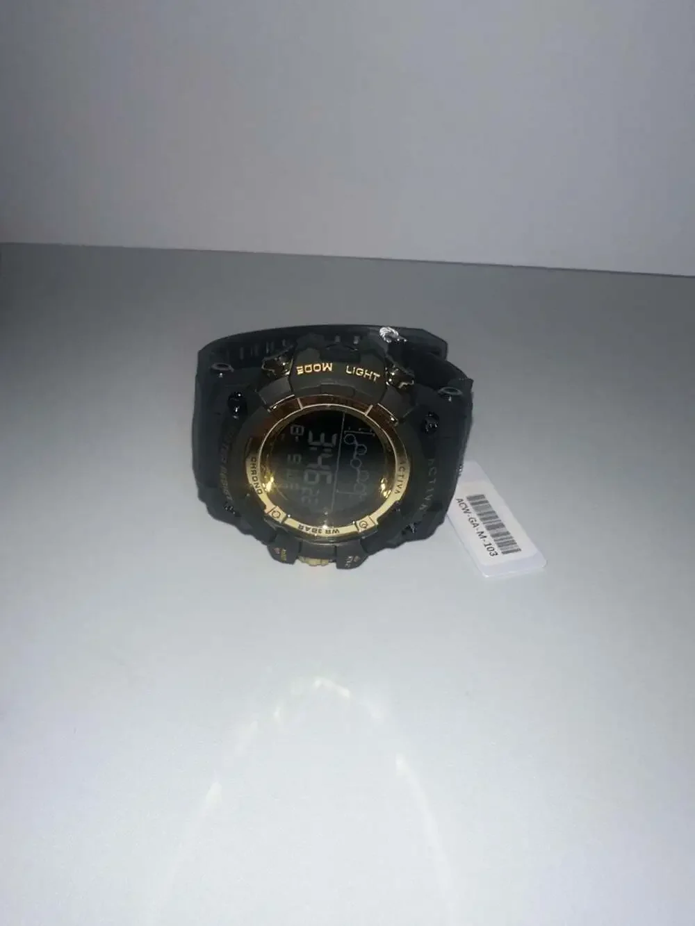 Activa x Invicta Digital Sport Watch Black and Gold with Case and Keychain